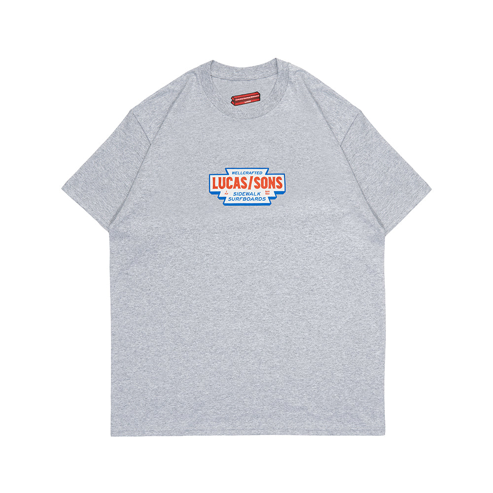 Lucas and Sons Race Red Sport Grey Heavy Cotton T-Shirt