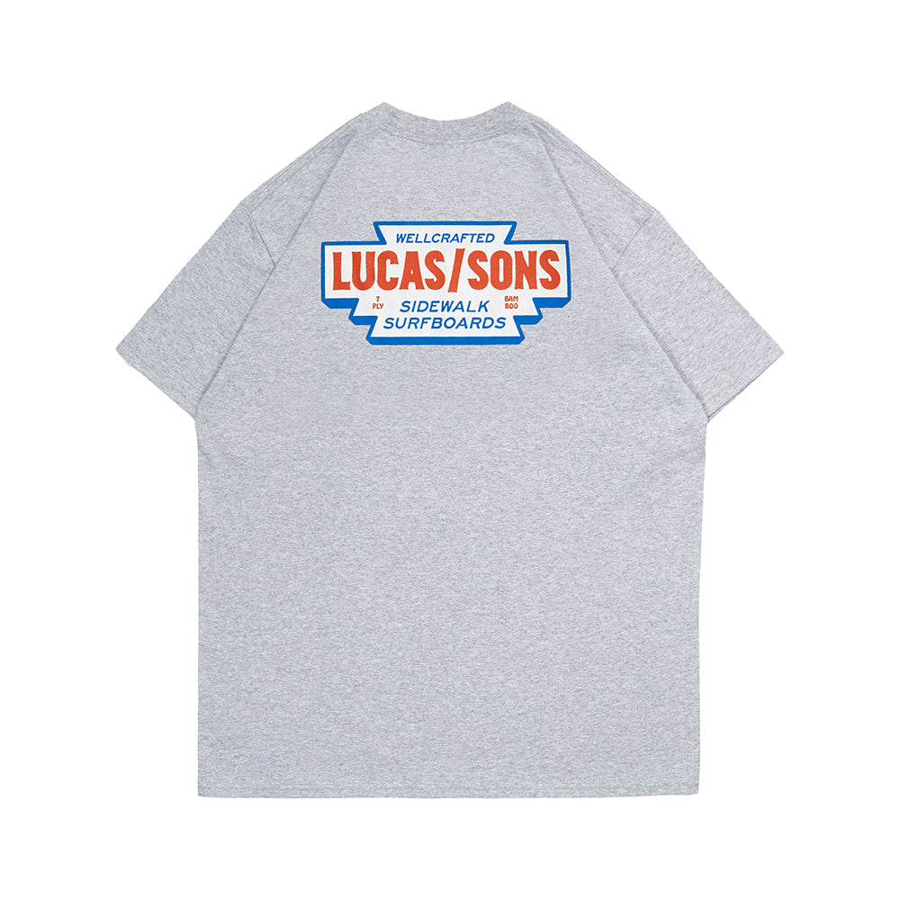 Lucas and Sons Race Red Sport Grey Heavy Cotton T-Shirt