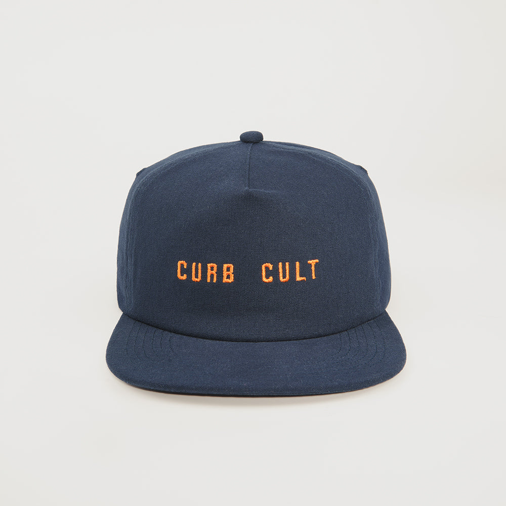 Lucas and Sons Curb Cult Navy Cotton Snapback Hat