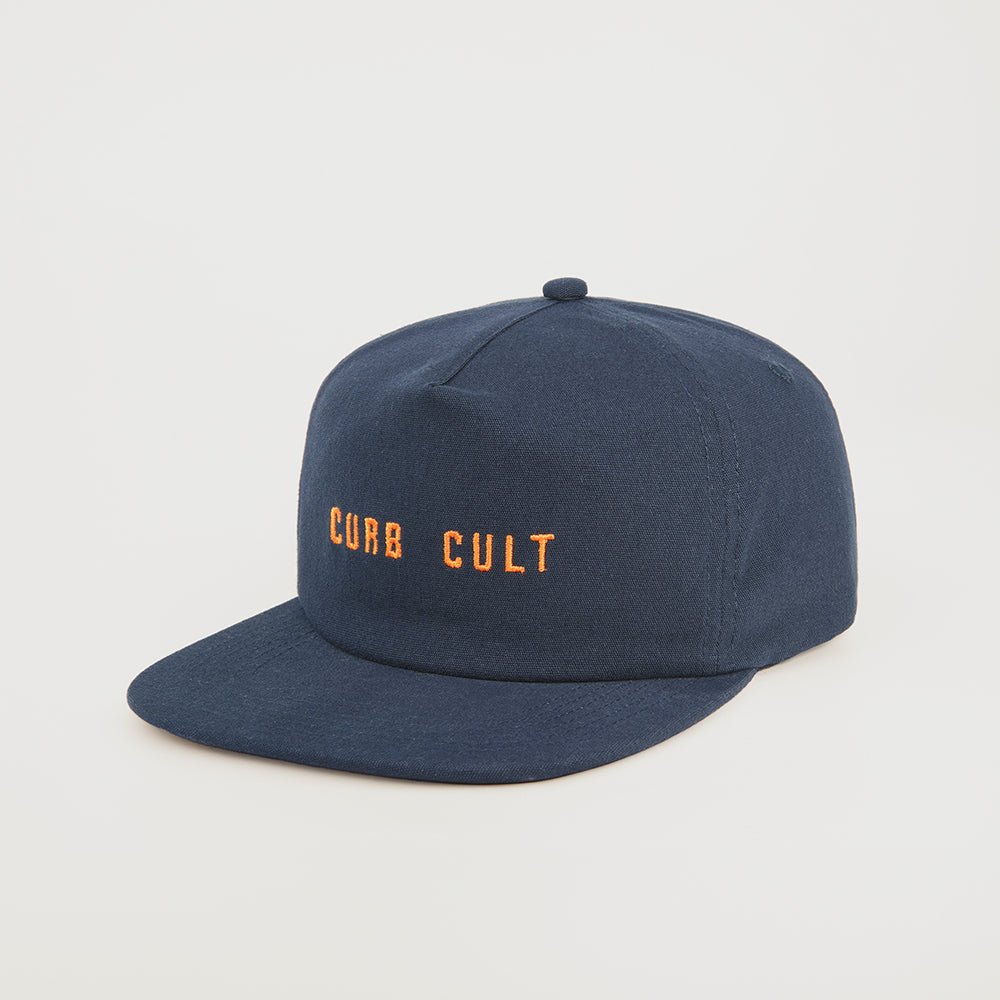 Lucas and Sons Curb Cult Navy Cotton Snapback Hat