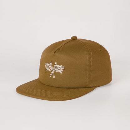 Lucas and Sons Bennett Flag Caramel Cotton Snapback Hat