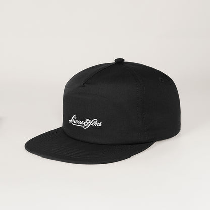 Lucas and Sons Alvin Font Black Cotton Snapback Hat