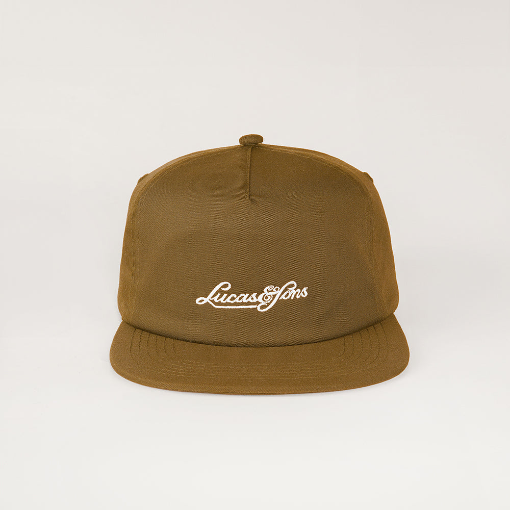 Lucas and Sons Alvin Font Caramel Cotton Snapback Hat