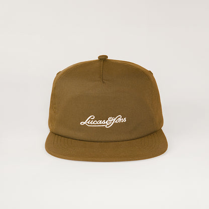 Lucas and Sons Alvin Font Caramel Cotton Snapback Hat