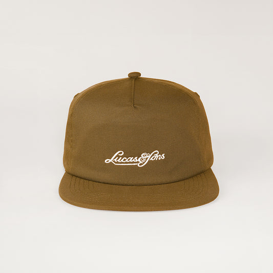 Lucas and Sons Alvin Font Caramel Cotton Snapback Hat