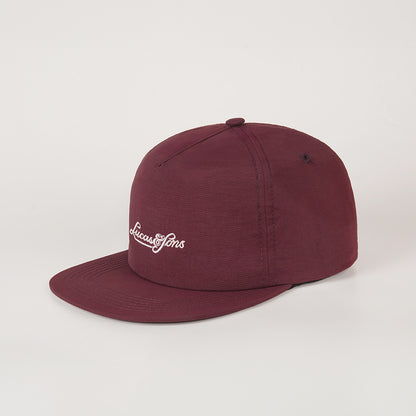 Lucas and Sons Alvin Font Maroon Cotton Snapback Hat