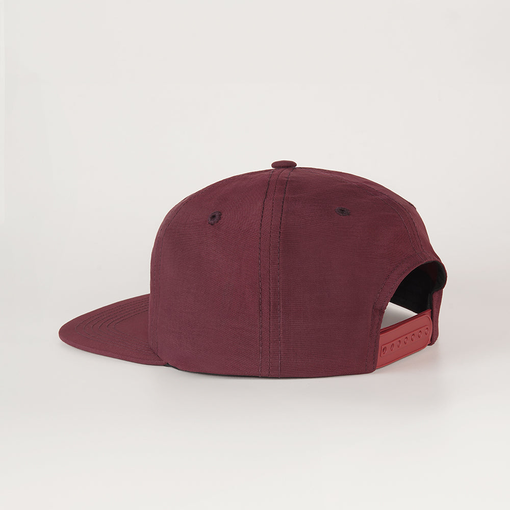 Lucas and Sons Alvin Font Maroon Cotton Snapback Hat