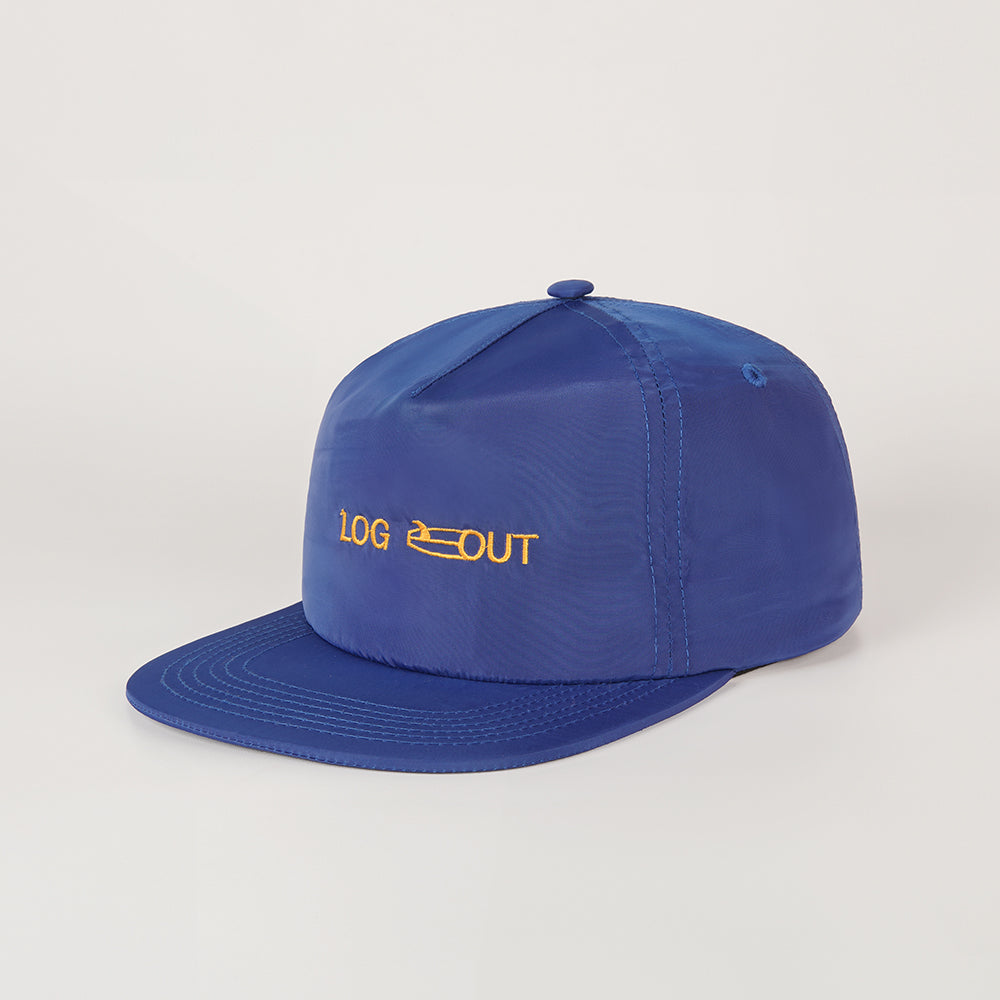 Lucas and Sons Logout Blue Polyester Snapback Hat