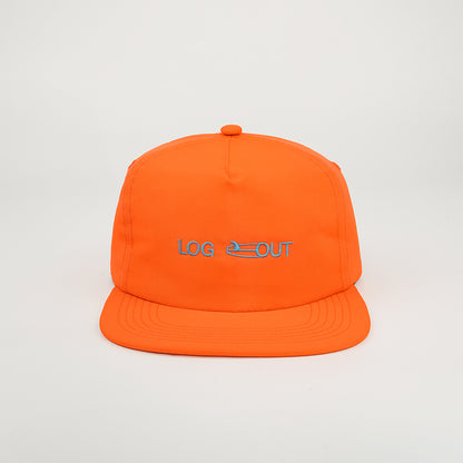 Lucas and Sons Logout Orange Polyester Snapback Hat