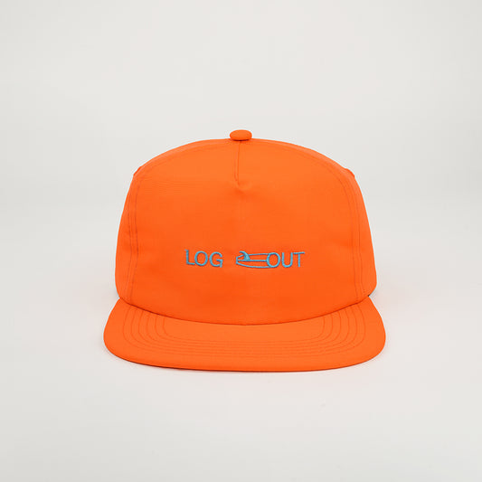 Lucas and Sons Logout Orange Polyester Snapback Hat