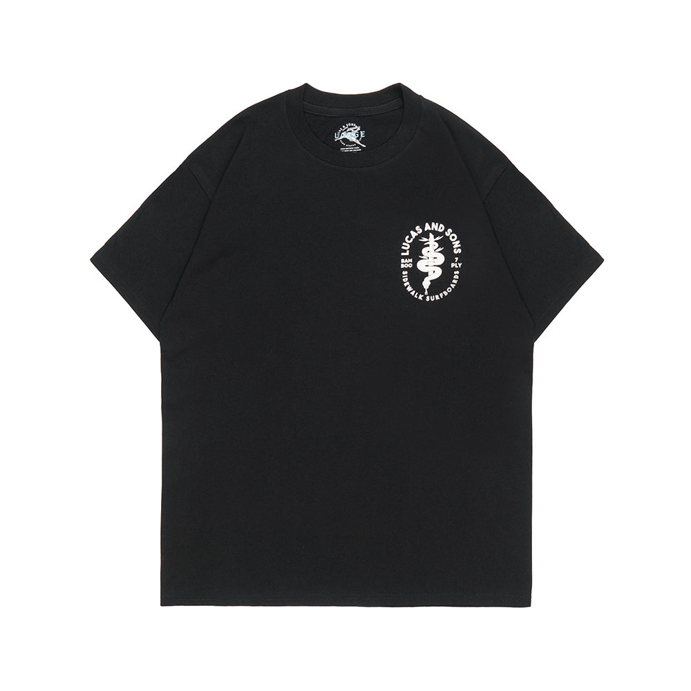 Lucas and Sons Snake Black Soft Cotton T-Shirt
