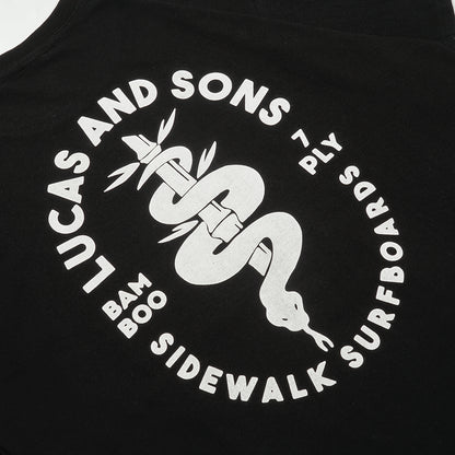 Lucas and Sons Snake Black Soft Cotton T-Shirt