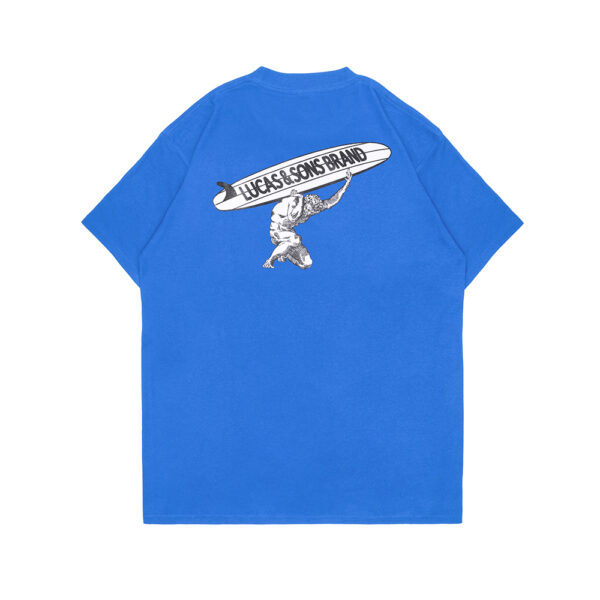 Lucas and Sons Atlas Royal Blue Heavy Cotton T-Shirt - Image 5
