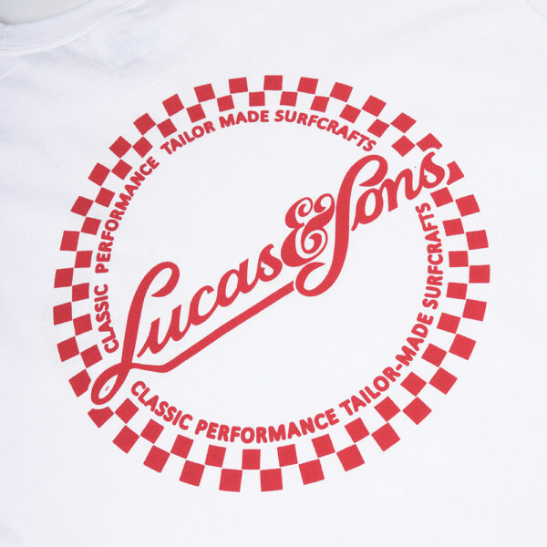 Lucas and Sons Circle White Heavy Cotton T-Shirt - Image 4