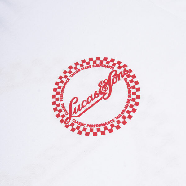 Lucas and Sons Circle White Heavy Cotton T-Shirt - Image 5