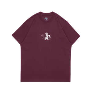 Lucas and Sons Dog Surf Maroon Soft Cotton T-Shirt
