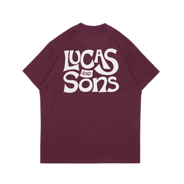 Lucas and Sons Dog Surf Maroon Soft Cotton T-Shirt - Image 3