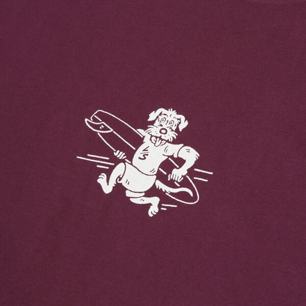 Lucas and Sons Dog Surf Maroon Soft Cotton T-Shirt - Image 5