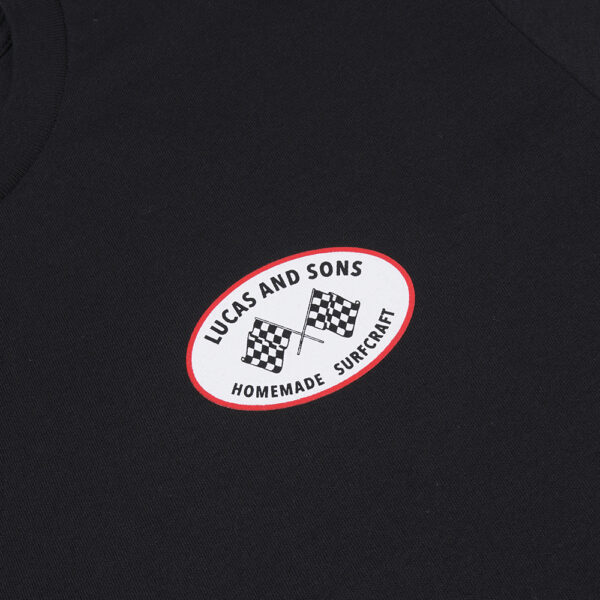 Lucas and Sons Flag Oval Black Heavy Cotton T-Shirt - Image 5