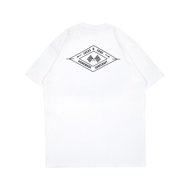 Lucas and Sons Flag White Heavy Cotton T-Shirt - Image 3
