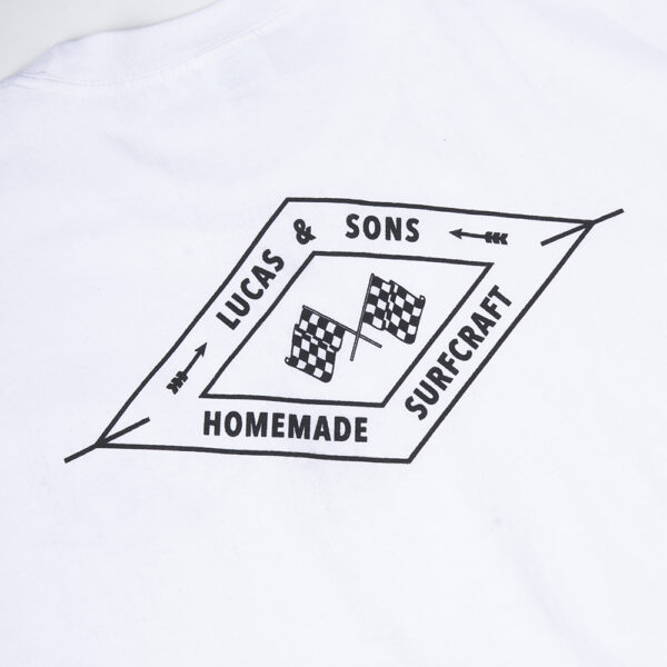 Lucas and Sons Flag White Heavy Cotton T-Shirt - Image 5