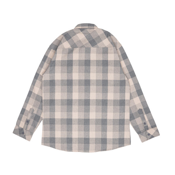 Lucas and Sons Goten Flannel Grey Cream Flannel Shirts - Image 3
