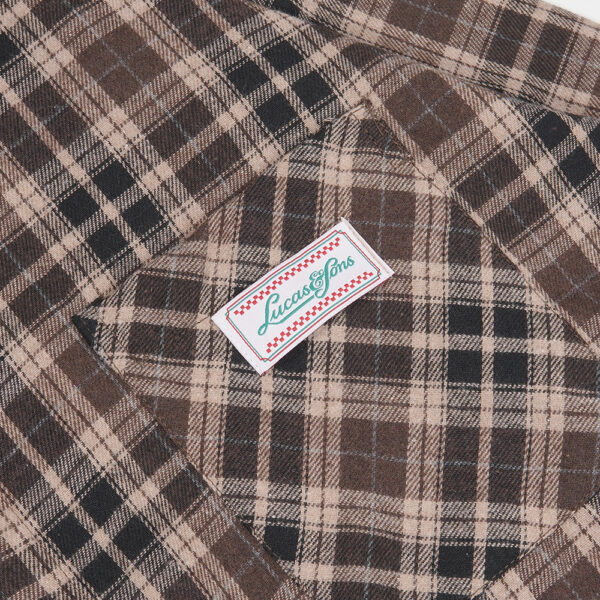 Lucas and Sons Banri Flannel Black Brown Flannel Shirts - Image 4