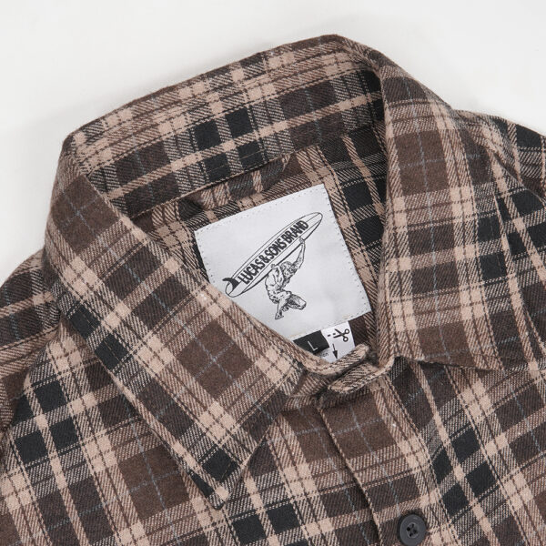 Lucas and Sons Banri Flannel Black Brown Flannel Shirts - Image 5