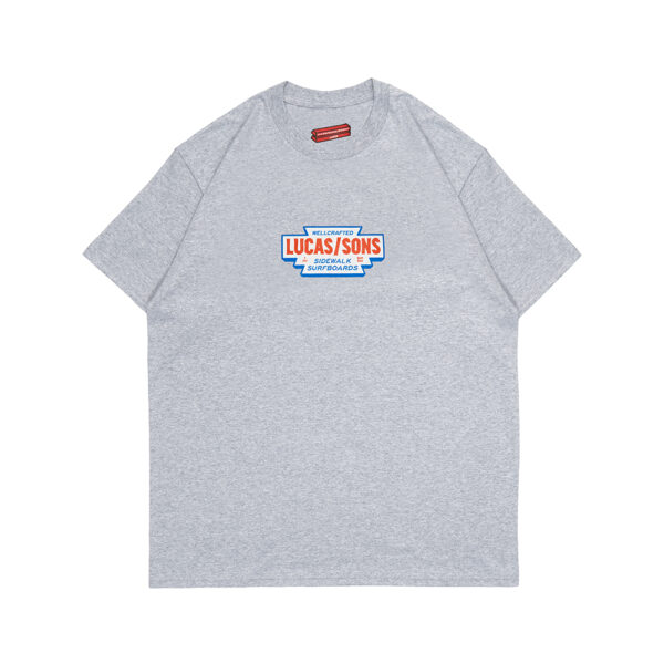 Lucas and Sons Race Red Sport Grey Heavy Cotton T-Shirt