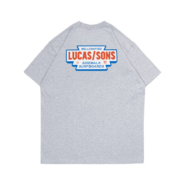 Lucas and Sons Race Red Sport Grey Heavy Cotton T-Shirt - Image 3