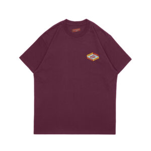 Lucas and Sons Surf Hexagon Maroon Heavy Cotton T-Shirt