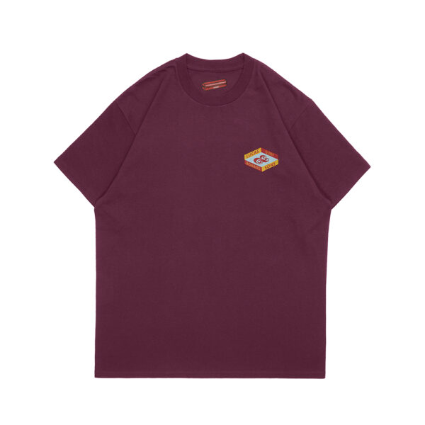 Lucas and Sons Surf Hexagon Maroon Heavy Cotton T-Shirt