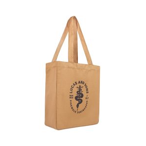 Lucas and Sons Snake TB3 Caramel Canvas Tote Bag 33 x 11 x 34