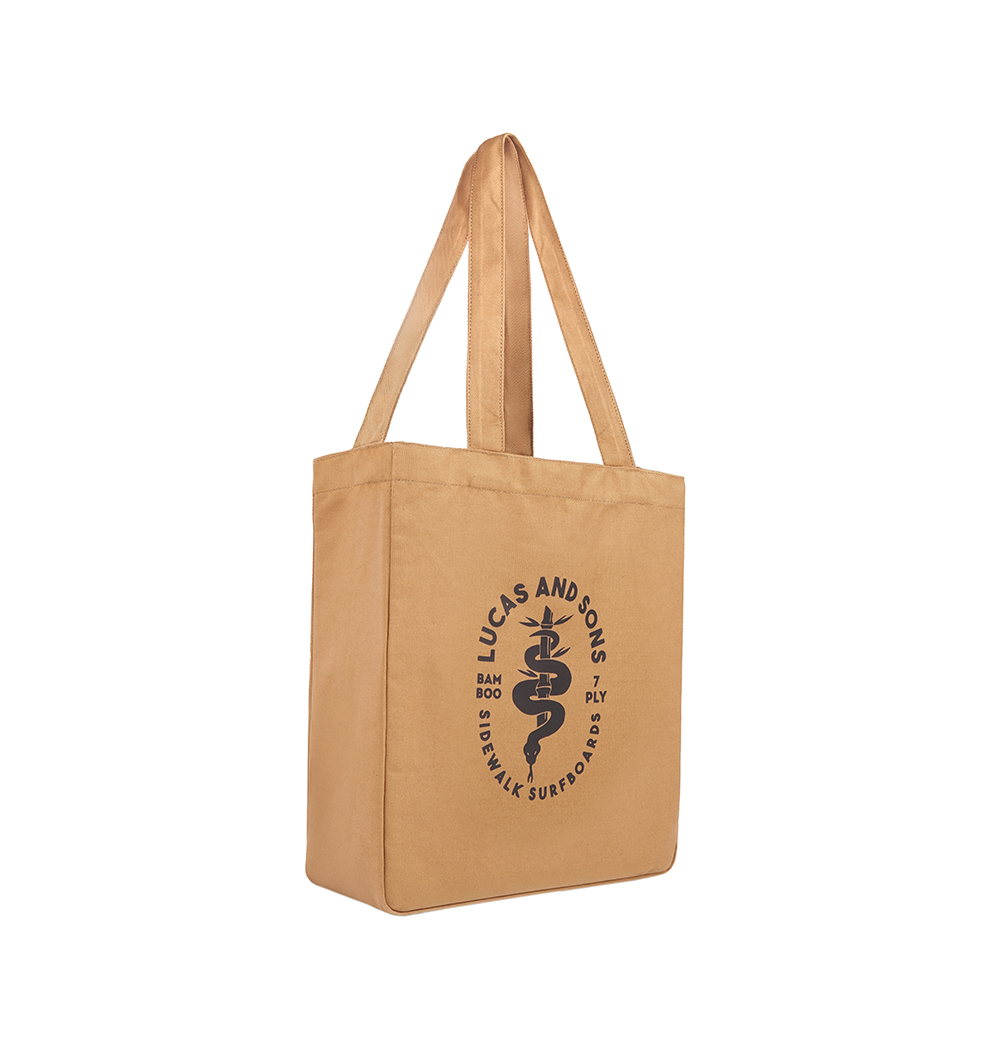 Lucas and Sons Snake TB3 Caramel Canvas Tote Bag 33 x 11 x 34