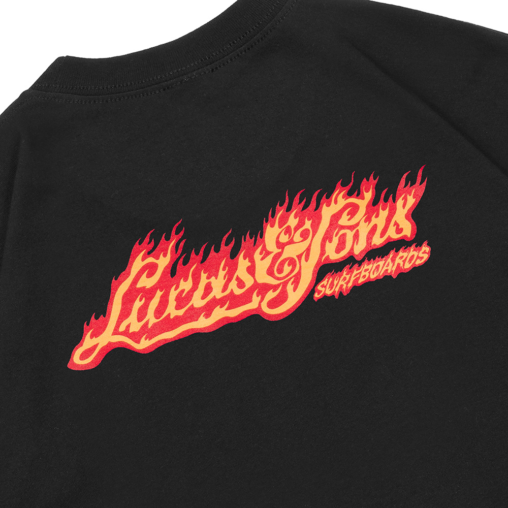 Lucas and Sons BURNT Black Long Sleeve Heavy Cotton T-Shirt - Image 3