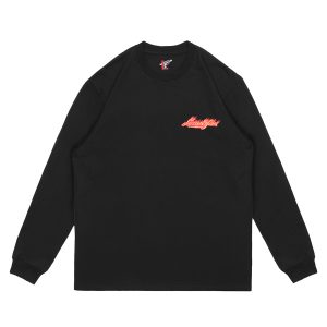 Lucas and Sons BURNT Black Long Sleeve Heavy Cotton T-Shirt