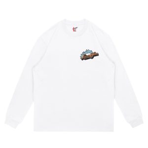 Lucas and Sons WAVES White Long Sleeve Heavy Cotton T-Shirt