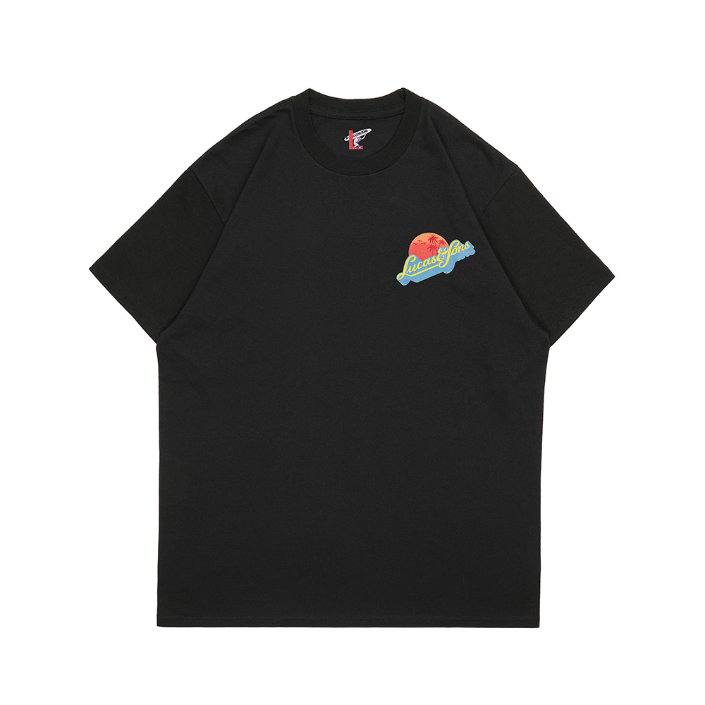 Lucas and Sons SSSC SUNSET Black Soft Cotton T-Shirt