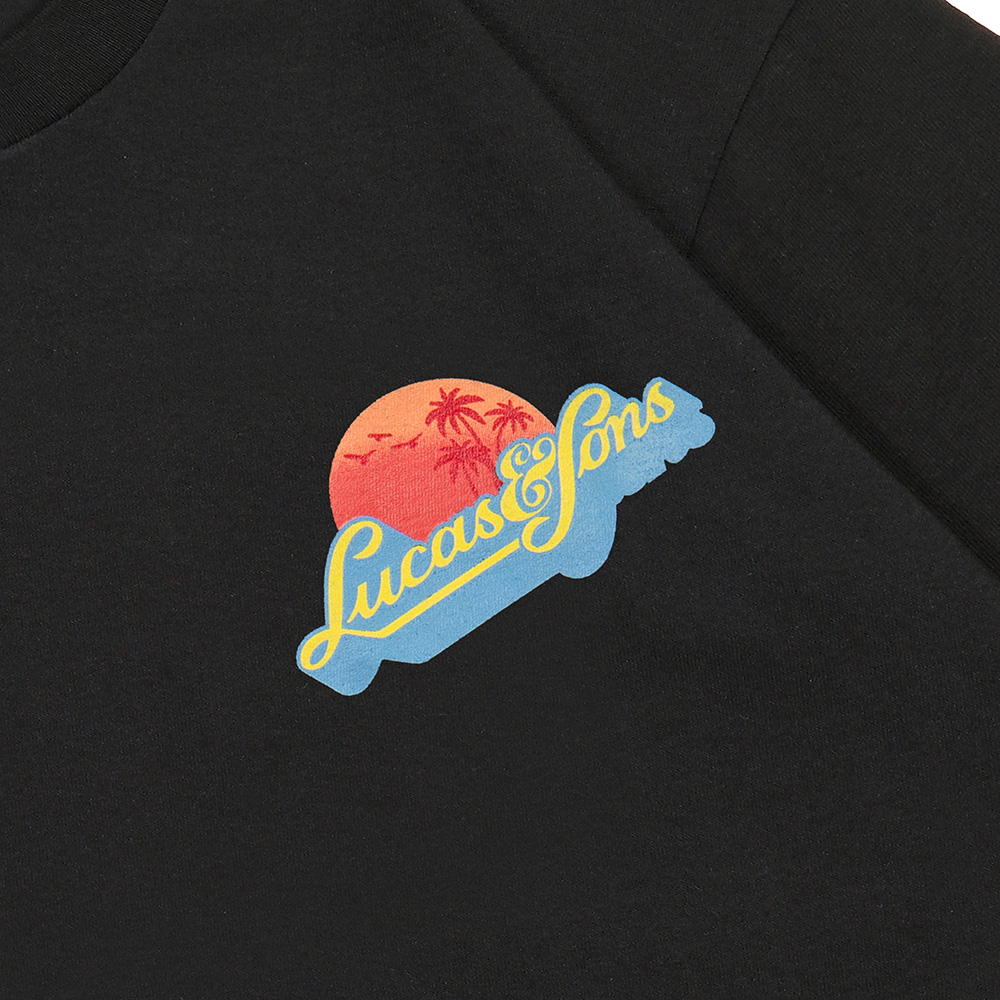 Lucas and Sons SSSC SUNSET Black Soft Cotton T-Shirt - Image 4