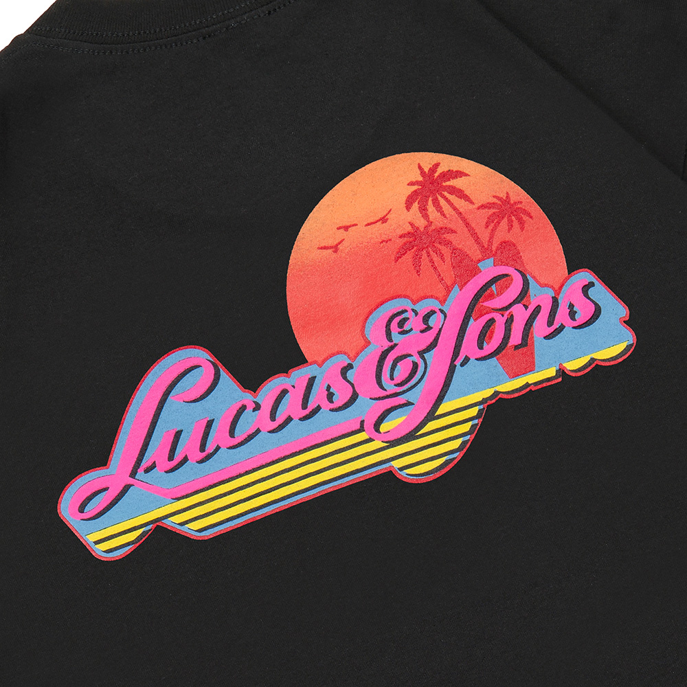 Lucas and Sons SSSC SUNSET Black Soft Cotton T-Shirt - Image 3