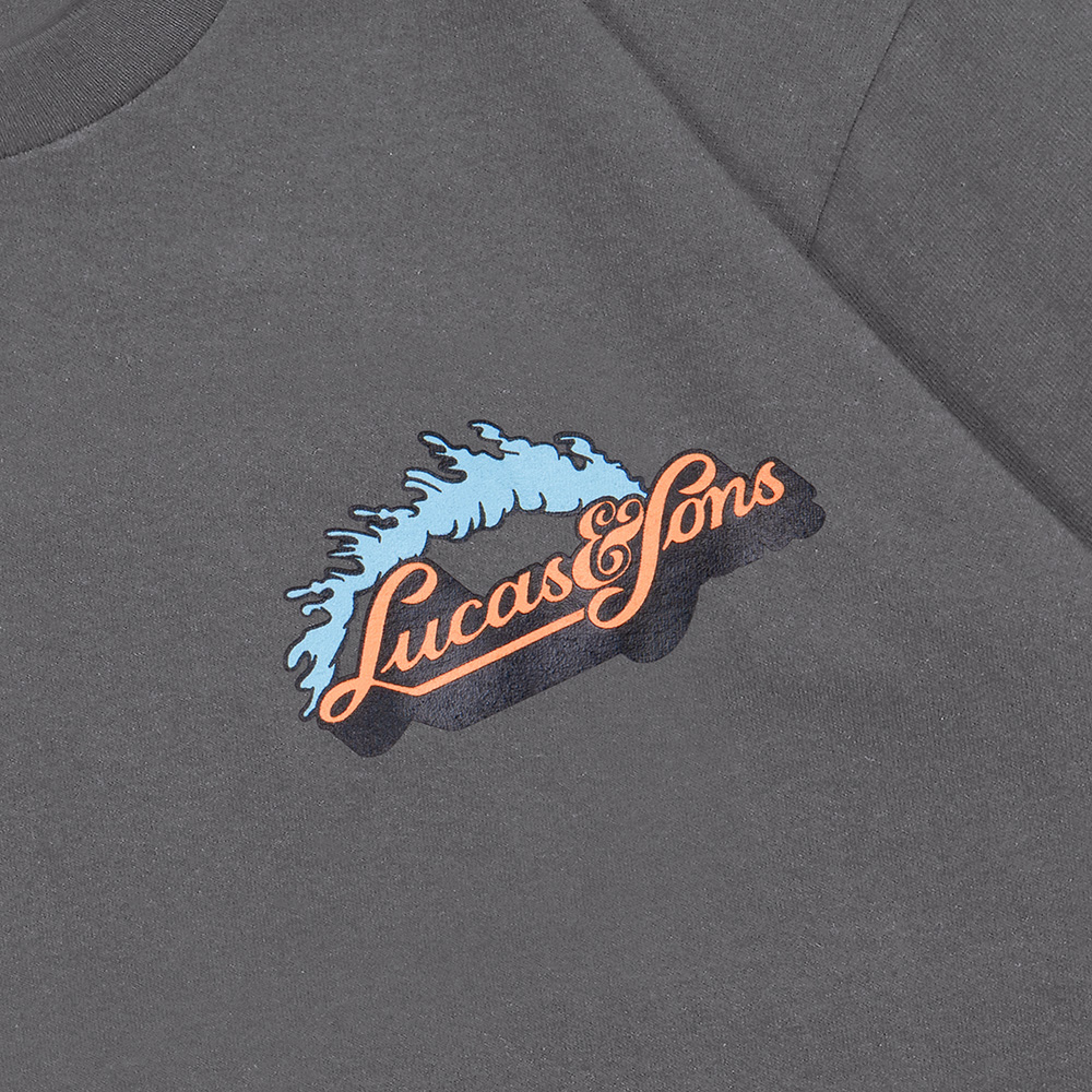 Lucas and Sons SSSC WAVES Charcoal Soft Cotton T-Shirt - Image 3