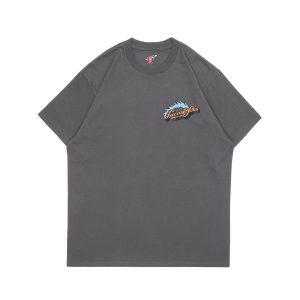 Lucas and Sons SSSC WAVES Charcoal Soft Cotton T-Shirt