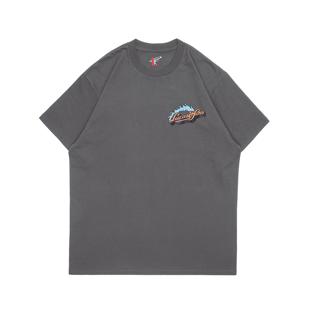 Lucas and Sons SSSC WAVES Charcoal Soft Cotton T-Shirt